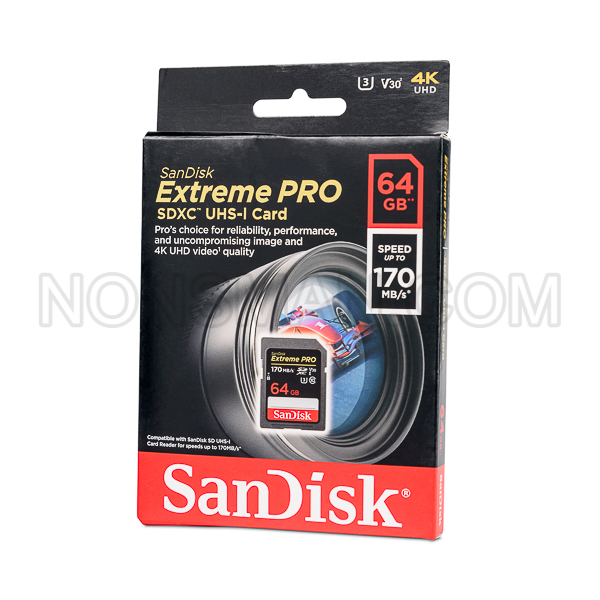 SanDisk 64gb Extreme Pro SDXC UHS I Card C10 170mbs
