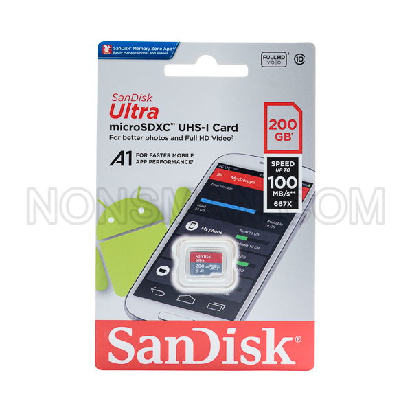 SanDisk 200GB C10 Micro SD 100mbps